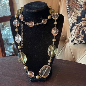 #151 - Premier Designs Multi-Color Pastel Acrylic Bead Station Necklace